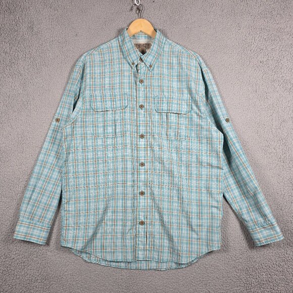 Duluth Trading Co Mens Shirt Medium Lot Of 2 Tartan Plaid Lightweight Vented - Picture 2 of 16